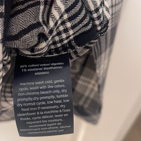 Tommy Hilfiger Women’s Blouse/ Button Down/ NavyPlaid/Cotton - Picture 5 of 10